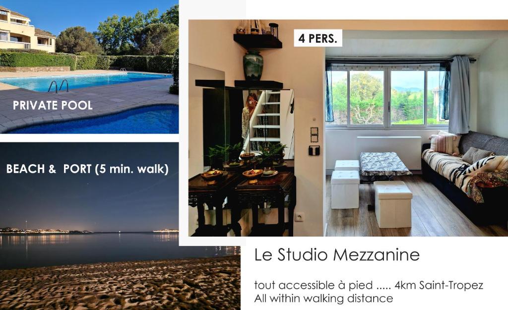 Studio mezzanine entier à 5min de la plage et de St tropez - 1