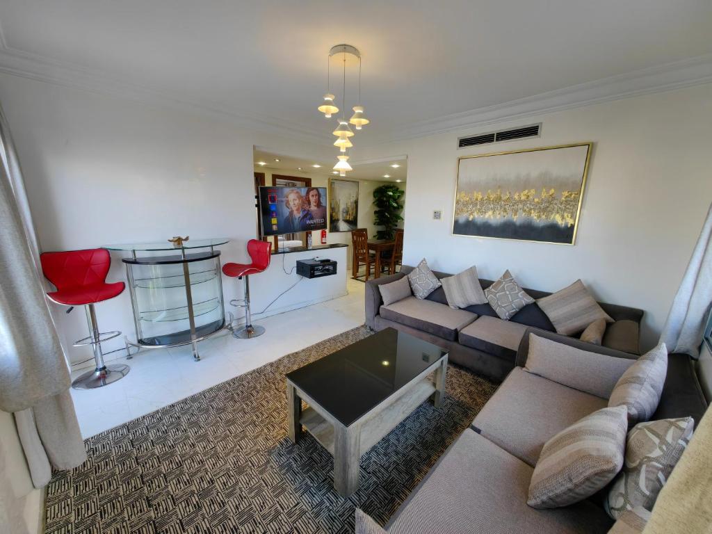 Shared lounge/TV area, City Bleu Tanger in Tangier