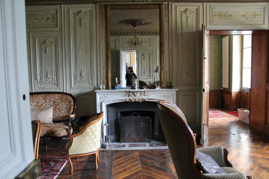 Shared lounge/TV area, Chateau Du Four De Vaux in Guerigny