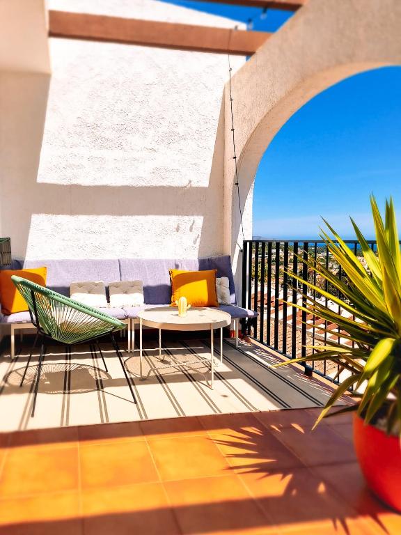 THE VIEW: sea, mountain, terrace, swimming pool - 3