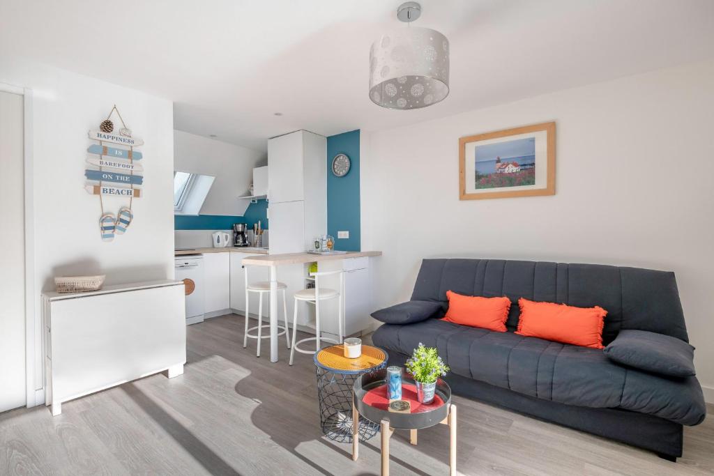 Appartement face mer, balcon, plage à 50 m, 4 pers - 1