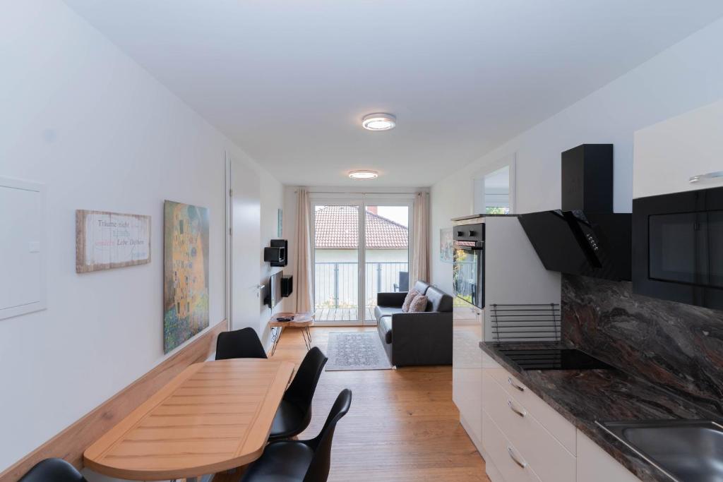 Modern apartment with private balcony near city center photo