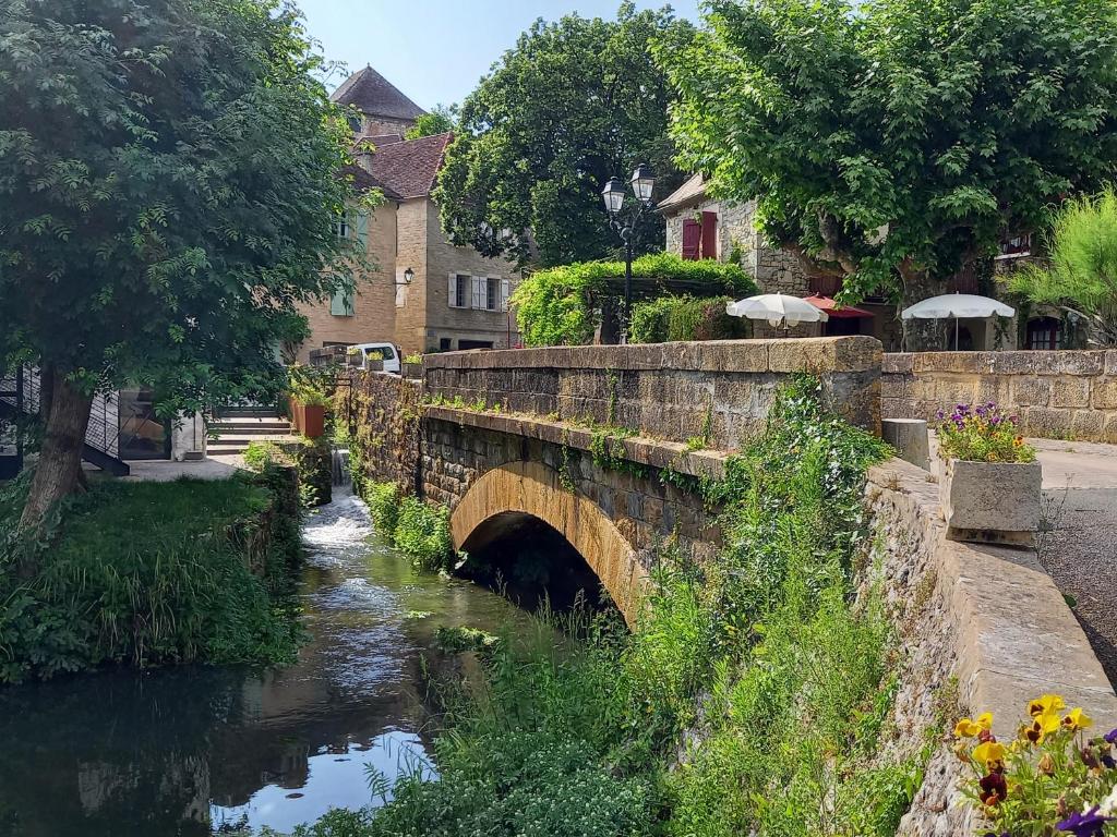 Le logis du bourg, en rdc, calme et agréable, au coeur d'un superbe village bordé par la Dordogne