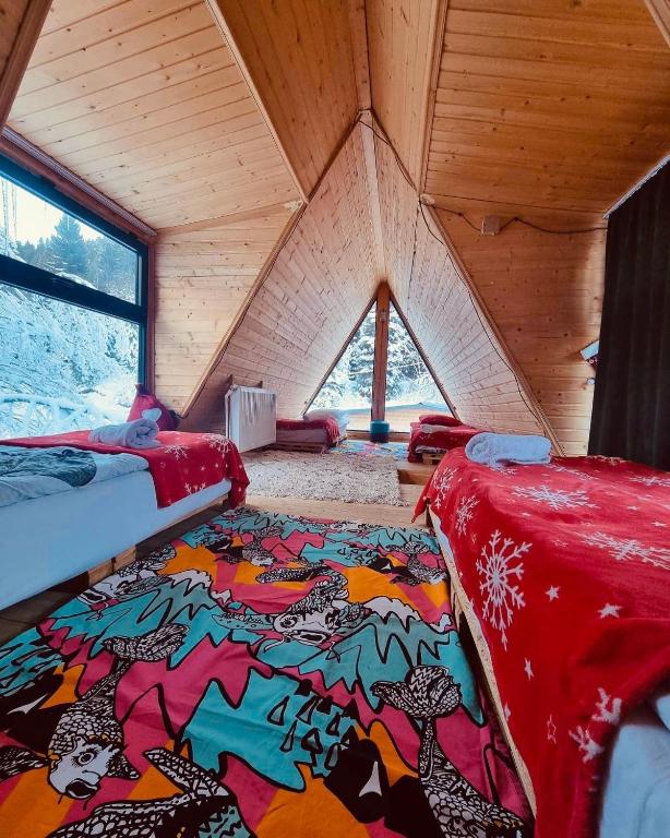 Wooden Huts In Mestia photo