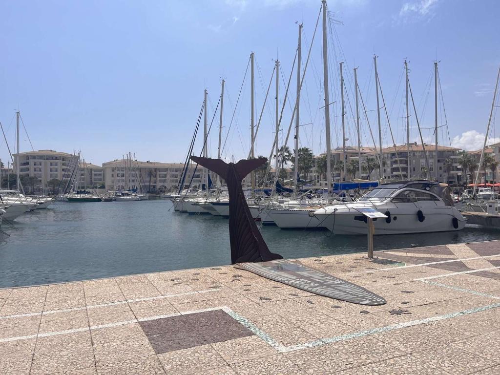 Studio cabine à 200m de Port Fréjus, plage, commerces, terrasse, 4 couchages, ménage inclus - FR-1-226A-31 - 2