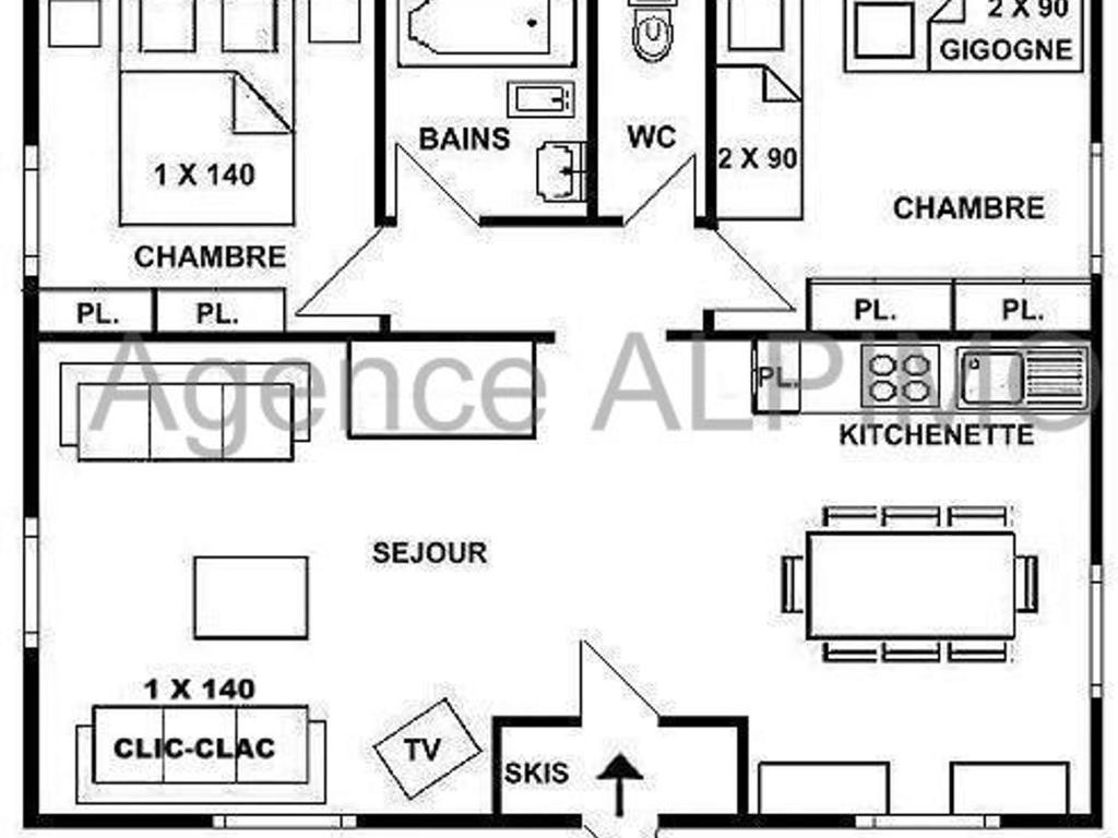 Chalet 3 pièces Les Saisies pour 8 personnes - FR-1-594-55 - 2