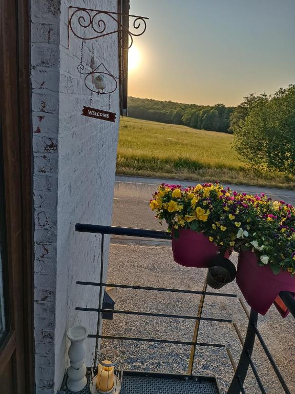 Gîte Ferme d'hurtaux의 주방 및 식사 공간