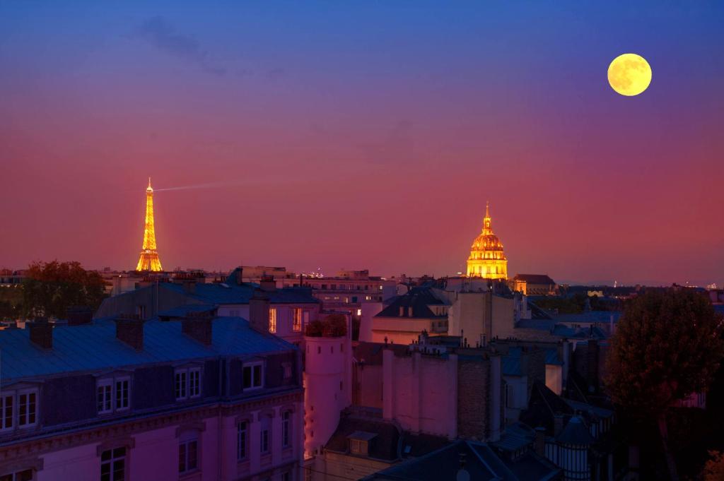 Eiffel Tower view terrace Saint Germain des Pres