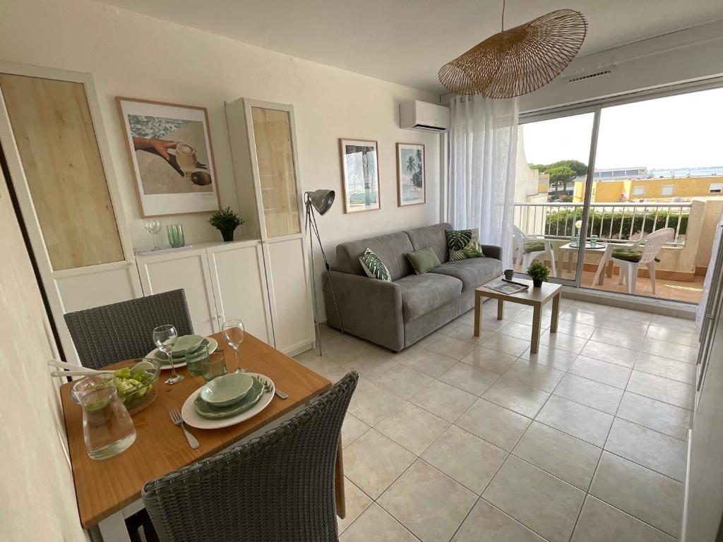Studio le Vue mer Accès direct à la plage Parking privé Clim belle terrasse - 4