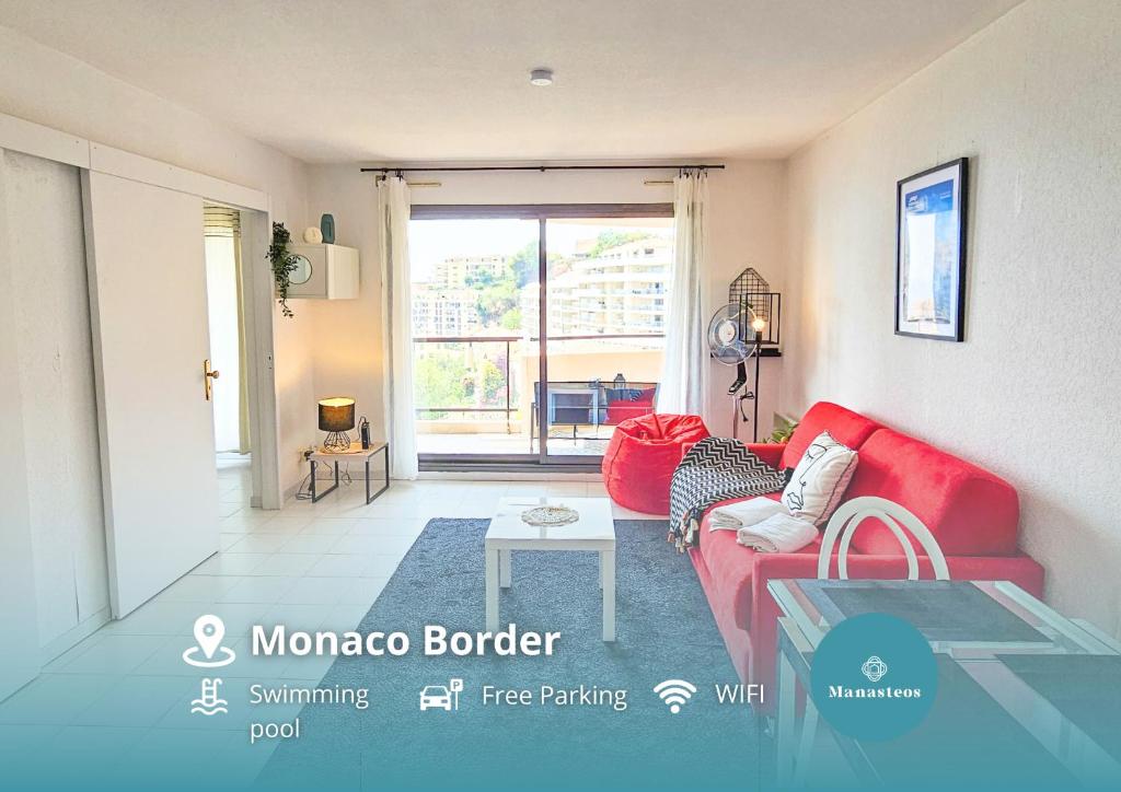 Vue mer & Tour Odeon - Piscine - Parking - AV, Beausoleil