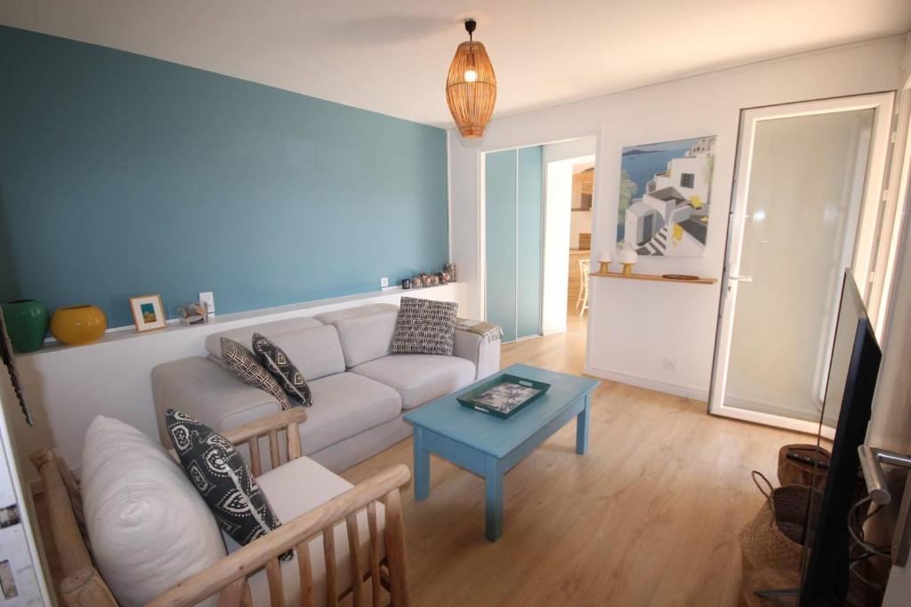 FACE à la Mer, Superbe appartement climatisé au RDC d'une maison, classé 4 étoiles, 5 couchages -WIFI-PORTIRAGNES PLAGE LXBFM32 - 5