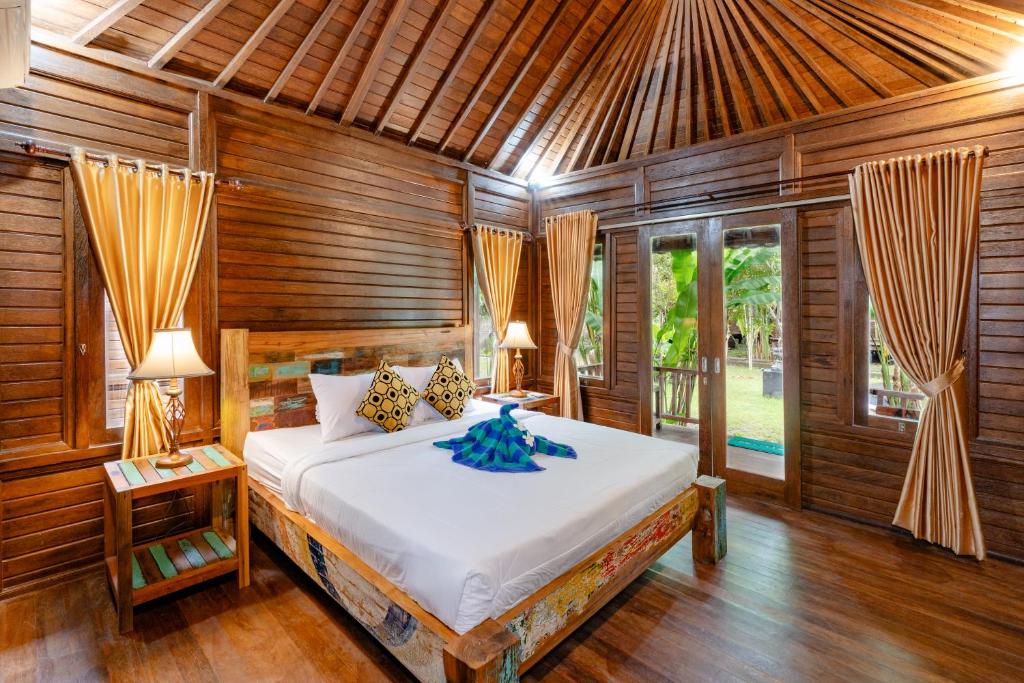 Bungalo 100 m² dengan 1 kamar tidur dan 9 kamar mandi pribadi di Nusa Lembongan (Green Villas Lembongan)