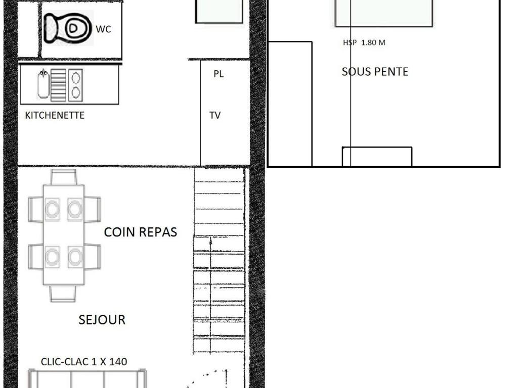 Studio aux Saisies 6 pers. proche commerces, balcon sud - 2