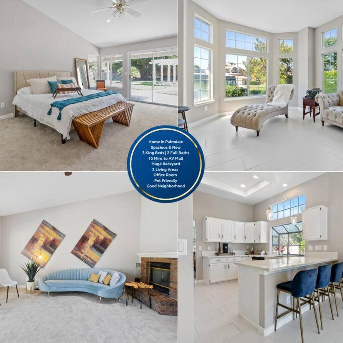 Stylish & Bright ~ Huge Backyard ~ King Beds ~ Pkg, Palmdale