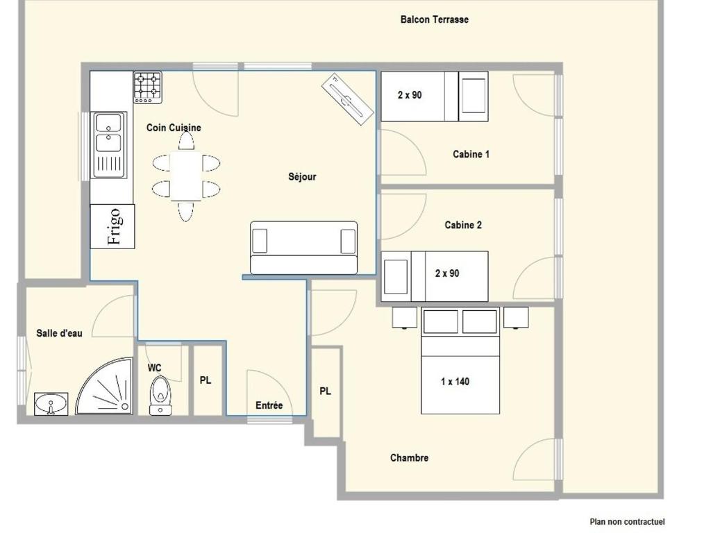 Appartement Cozy 2 Pièces Cabines à 300m des Pistes - 6 Pers - Crest-Voland - 3
