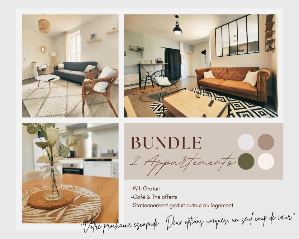 2 Apparts, Riom, 8 pers, Riom