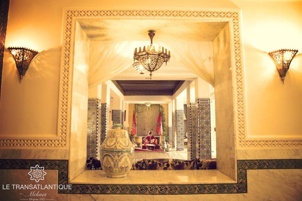 Lobby, Hotel Transatlantique in Meknes