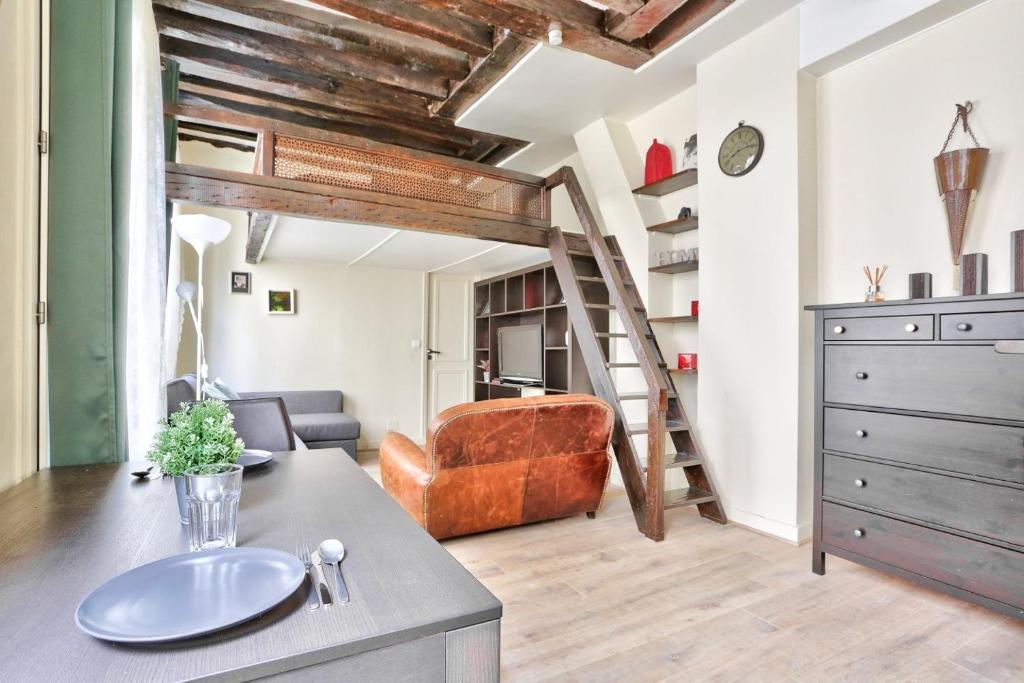 Studio Mezzanine Quartier Luxembourg Free Netflix - 5