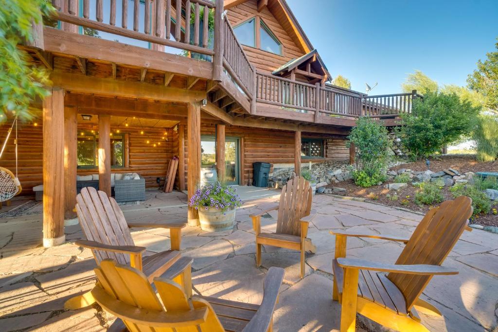 Log Cabin Home in Parker with Pool and Mountain Views!