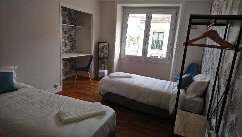 Appartement Gite de Maceria tout confort, coeur du centre ville, 4 chambres 8 lits, 2 salles de bain