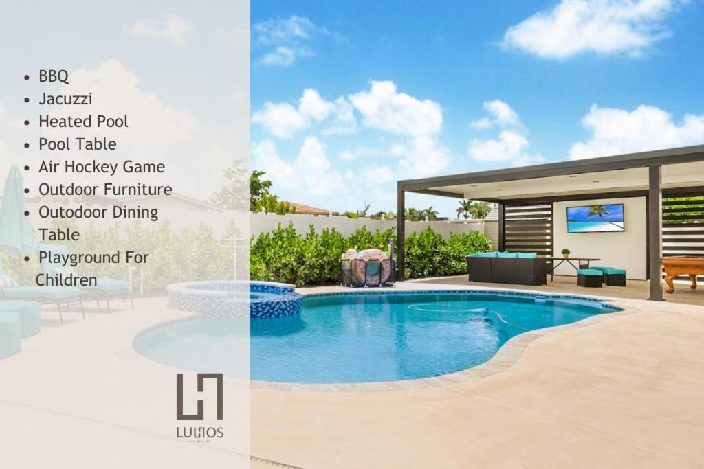 Paradise in Miami 5BR heated pool, pool table & jacuzzi L51