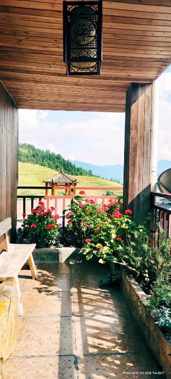 Balcony/terrace, Longji Holiday Hotel in Guilin
