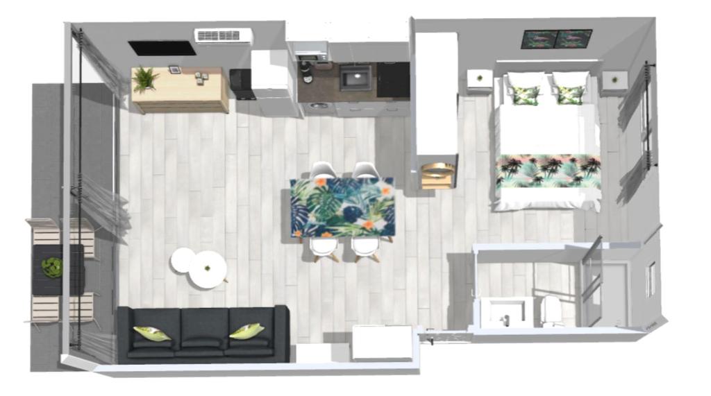 Roses Apartments Tropical Loft vista mar lateral - 3