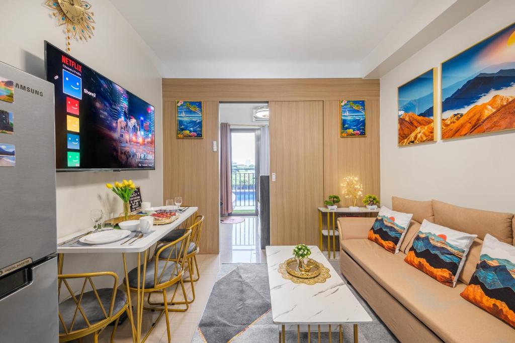 2 Side-by-Side P00L Front Condos, 6 Beds, 2 CR, 2 Kitchen at MOA, Manila