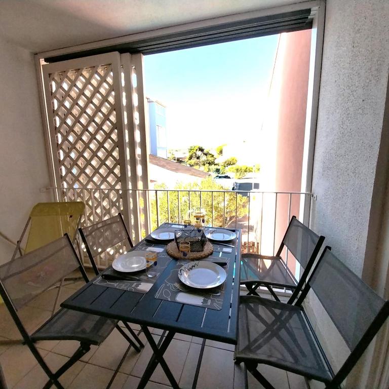 Appartement T2 climatisé, 4 couchages, Les Balcons de la Méditerranée, Narbonne-Plage