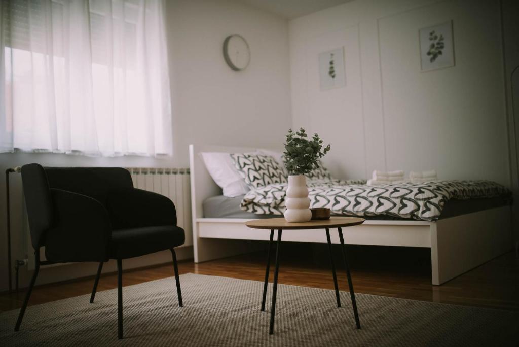 Studio Apartment E&D, free private parking, loggia, Záhřeb