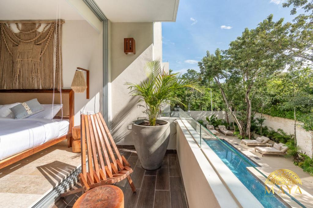 NHOA 209A Lux 2BR Condo Pool View in Aldea Zama - 2