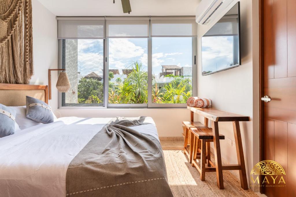NHOA 305A Lux 2BR Condo Pool View in Aldea Zama - 3