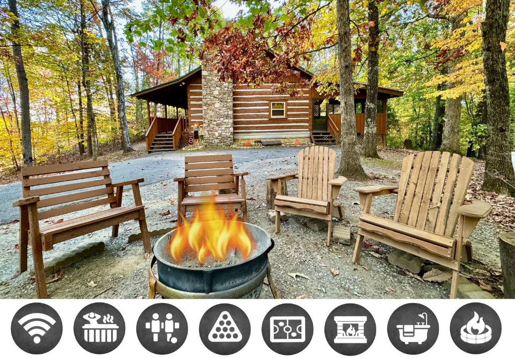 New Song Appalachian Chink Style Cabin, Sevierville