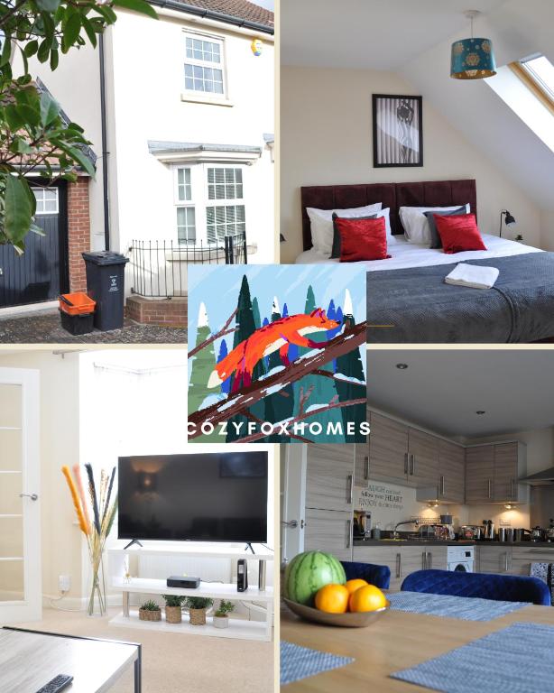 Beaney View House - Modern, Comfortable Spacious 4 Bedrooms Ensuites House with Free Wifi and Parkings, Swindon