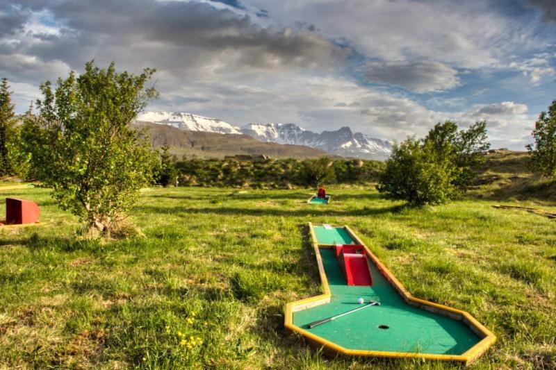 Mini golf course, Fossatun Camping Pods & Cottages - Sleeping Bag Accommodation in Fossatun