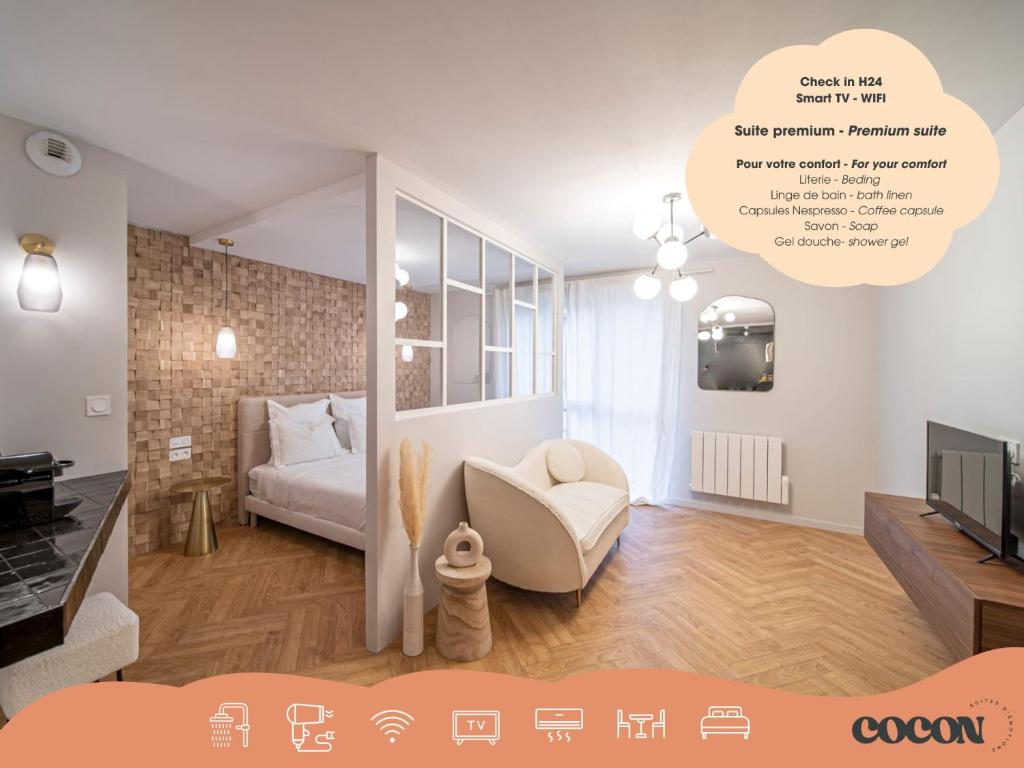 Suite Georgia - appartement 2 personnes - Check in h24 & Wifi - 1