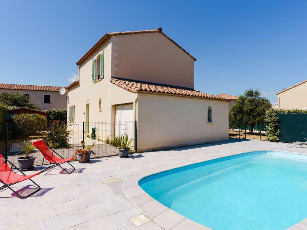 Villa 4 pièces avec piscine privée, jardin, garage, 7 couchages, Narbonne-Plage, proche commerces - FR-1-409-21 - 1