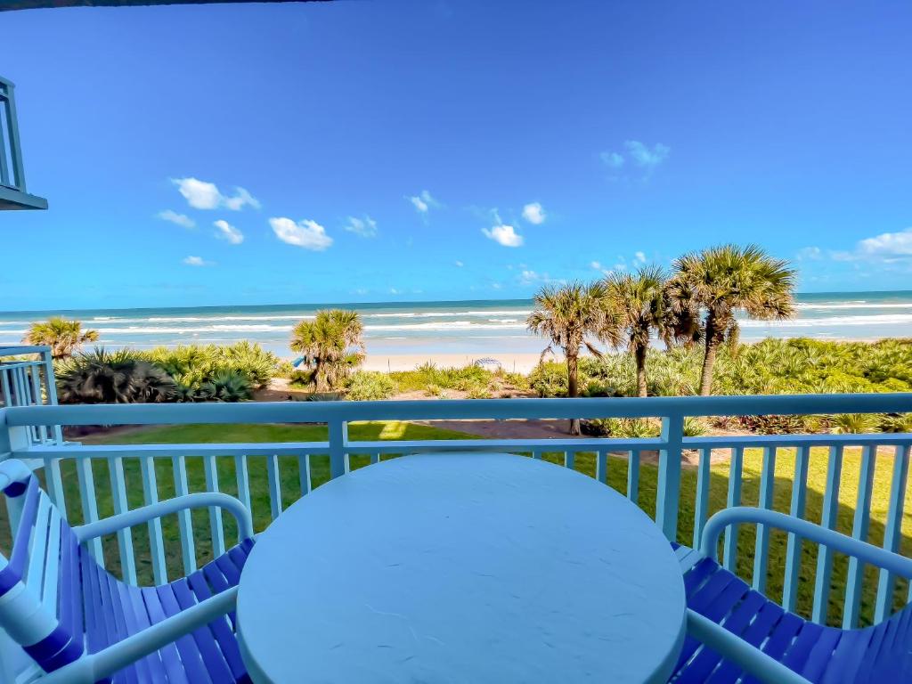 Oceanfront views on no-drive beach with complex pool!, New Smyrna Beach
