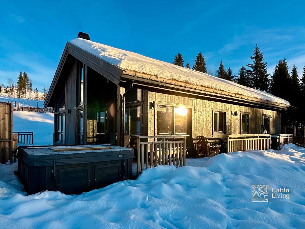 New cabin with jacuzzi, sauna and ski inout