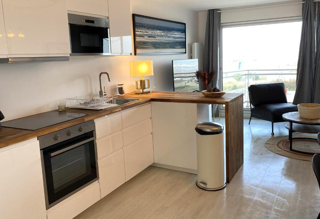 T2 cabine traversant vue front de mer Le Touquet Paris-Plage - 3