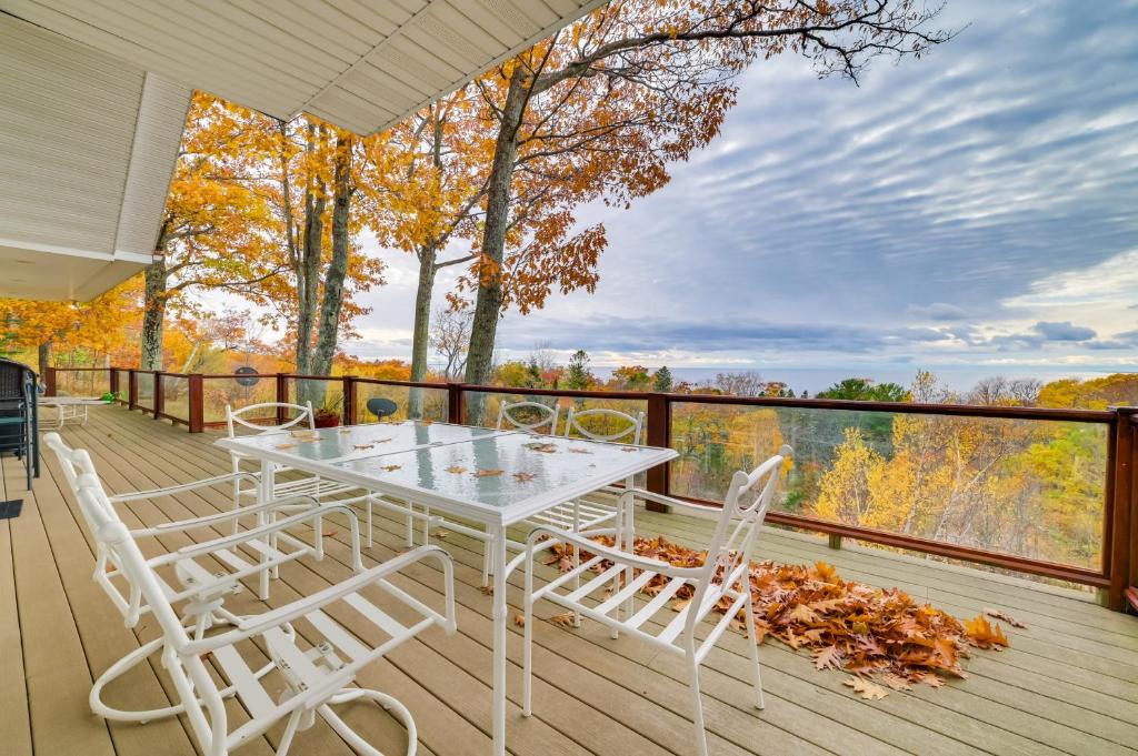 Deck and Views Beautiful Michigan Home, Harbor Springs
