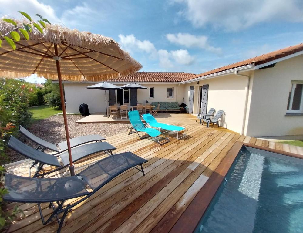 Mimizan Jolie maison moderne avec piscine chauffée 4 Ch et jardin - 3