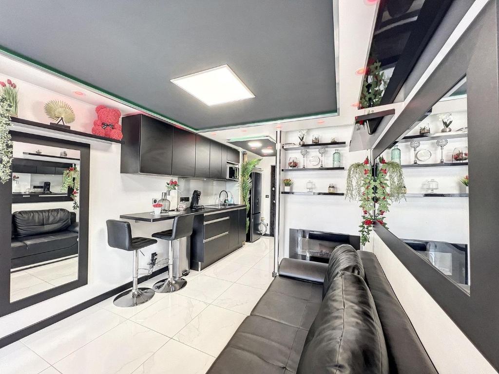 Interior living space of C12 Deluxe apartment