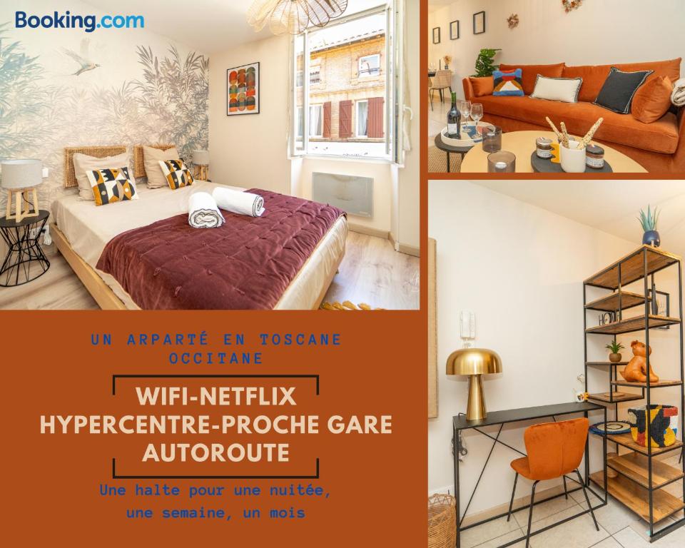 L'Aparté T2 Relax & Cosy en Toscane occitane-Gaillac hypercentre, Gaillac