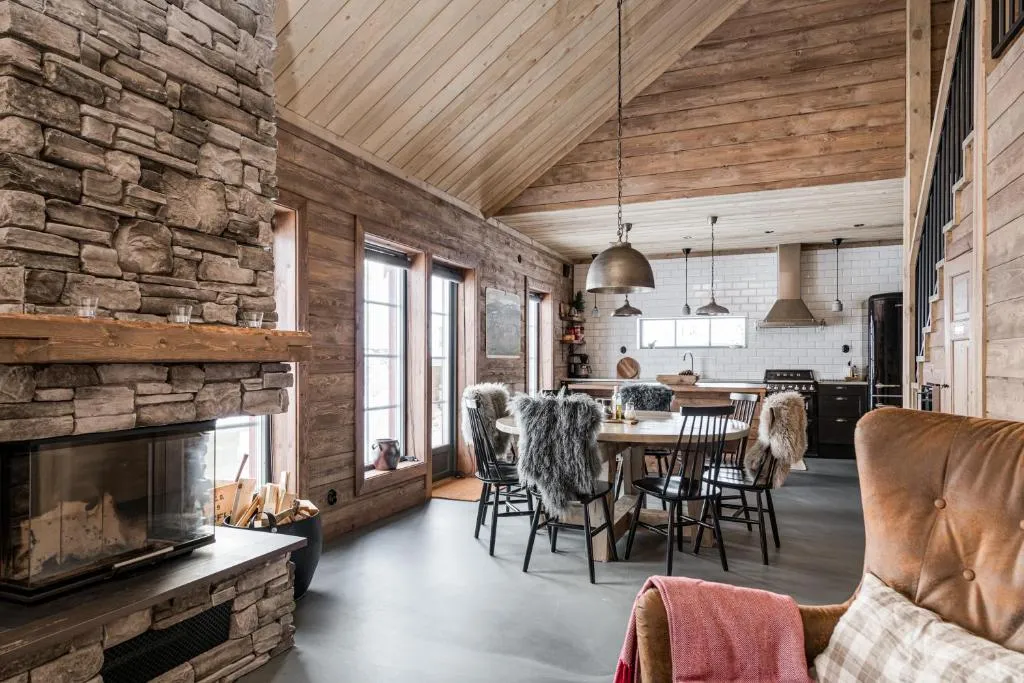 Luxurious cottage with sauna overlooking mountains，位于Vemdalsskalet的酒店