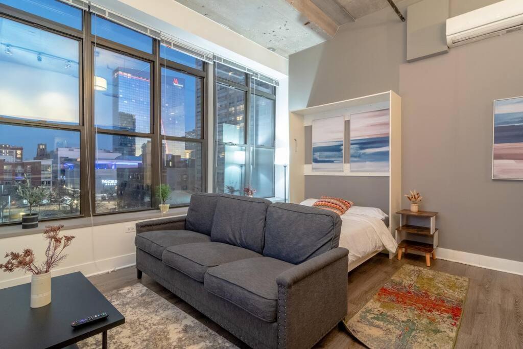 Elegant Studio South Loop Suite with Optional Parking and Gym Access Walk to McCormick Place & Field Museum, Chicago