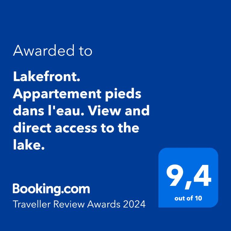 Lakefront. Appartement pieds dans l'eau. View and direct access to the lake. - 4