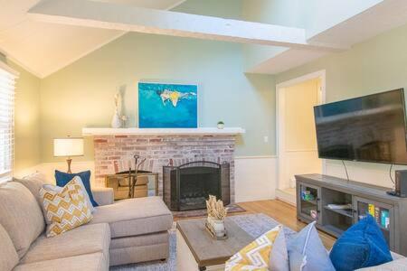 Spacious Stone Fire Pit Game Room A C, Barnstable