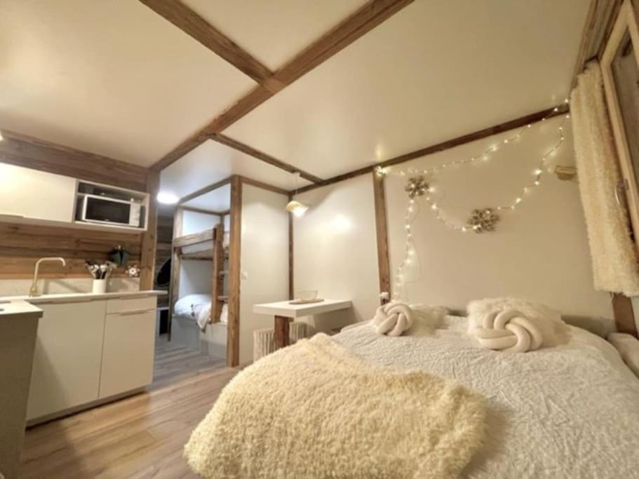 Terrasse vue Mont Blanc, centre Chamonix, Chamonix-Mont-Blanc