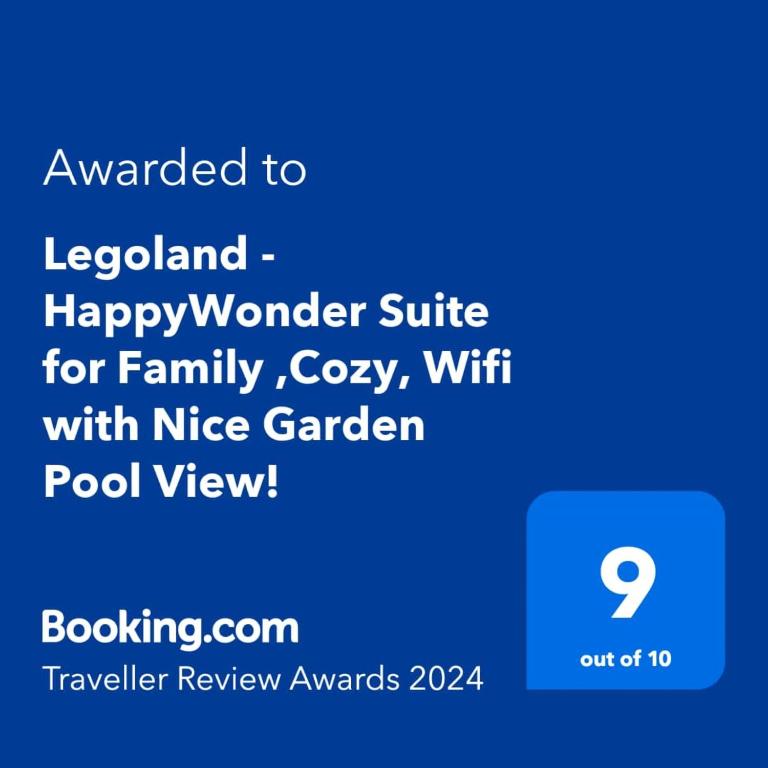 Legoland - HappyWonder Suite for Family ,Cozy, Wifi with Nice Garden Pool View!, Nusajaya